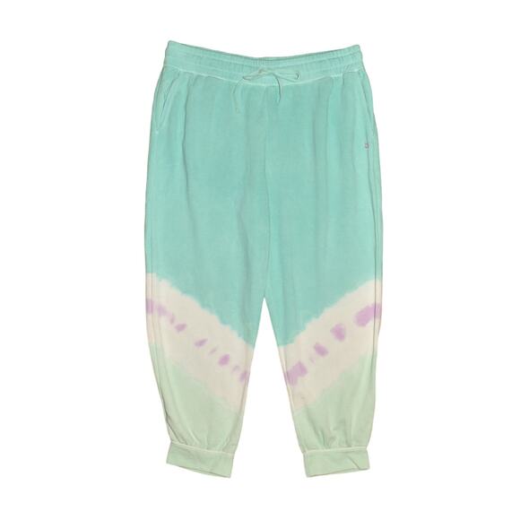 CABANA BY CROWN & IVY NEW $48 Blue White Tie-Dye Joggers Sweatpants Large - Picture 1 of 3
